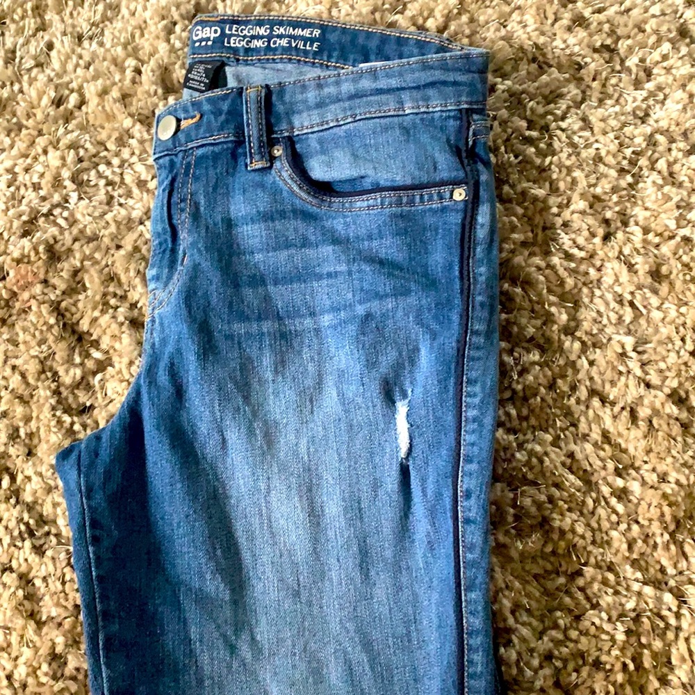 Gap blue jeans.